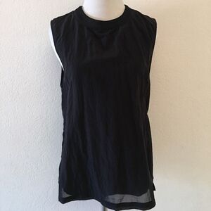 Nike Women's  Black Mesh Tank Top Size Small Crew